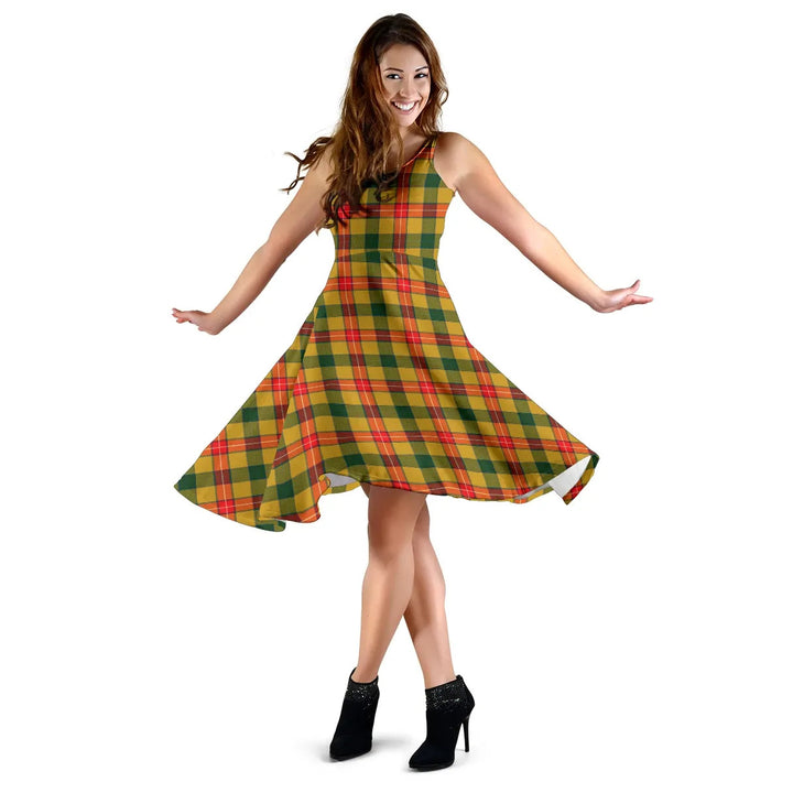 Scottish Baxter Clan Tartan Women Midi Dress