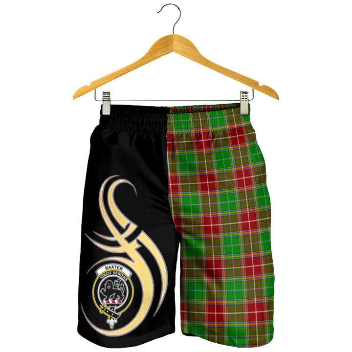 Scottish Baxter Modern Clan Crest Tartan Believe in Me Men's Shorts