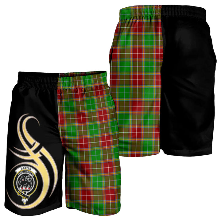 Scottish Baxter Modern Clan Crest Tartan Believe in Me Men's Shorts