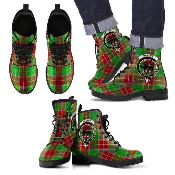Scottish Baxter Modern Clan Crest Tartan Leather Boots