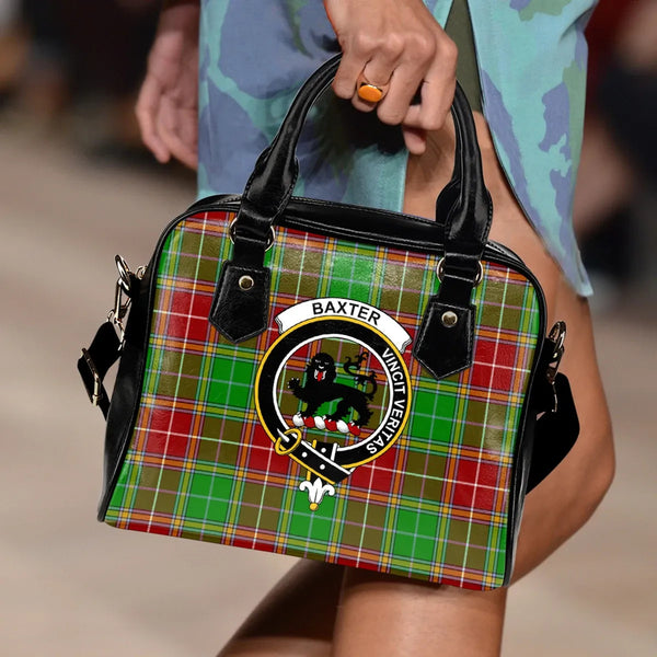 Scottish Baxter Modern Clan Crest Tartan Shoulder Handbag Tartan Plaid 2