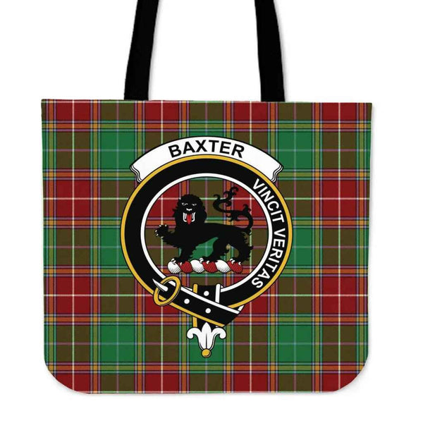 Scottish Baxter Modern Clan Crest Tartan Tote Bag Tartan Plaid