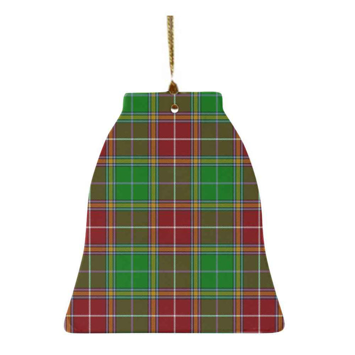 Scottish Baxter Modern Clan Tartan Ceramic Ornament Bell Shape Tartan Plaid