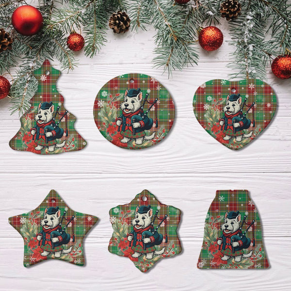 Scottish Baxter Modern Clan Tartan Ceramic Ornament Cute Scottish Terrier Dog All Style Tartan Plaid
