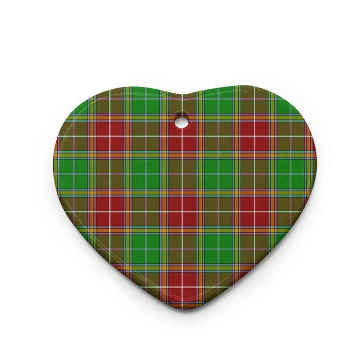 Scottish Baxter Modern Clan Tartan Ceramic Ornament Heart Shape Tartan Plaid