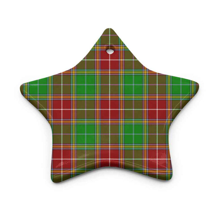 Scottish Baxter Modern Clan Tartan Ceramic Ornament Star Shape Tartan Plaid