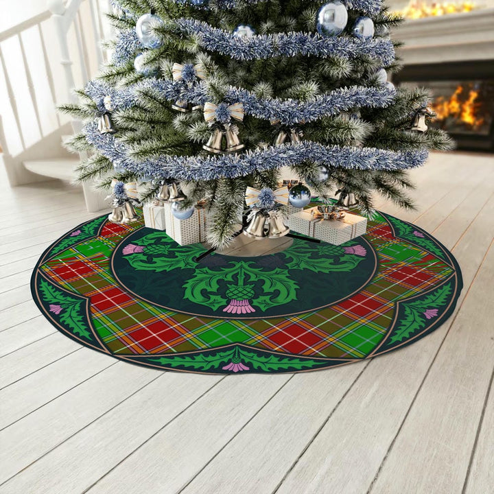 Scottish Baxter Modern Clan Tartan Christmas Tree Skirt Old Scottish Thistle Flower No Tassels Tartan Plaid 3