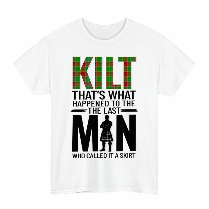 Scottish Baxter Modern Clan Tartan Funny Scotland Kilt T-Shirt Tartan Plaid White Color