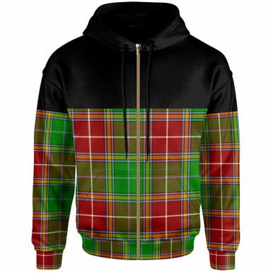 Scottish Baxter Modern Clan Tartan Hoodie - Horizontal Style Zip Tartan Plaid