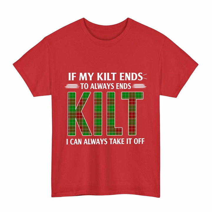 Scottish Baxter Modern Clan Tartan Kilt Pride T-Shirt Tartan Plaid Red Color