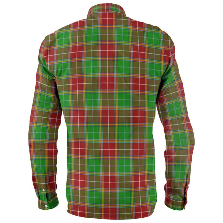 Scottish Baxter Modern Clan Tartan Long Sleeve Shirt Back Side Tartan Plaid