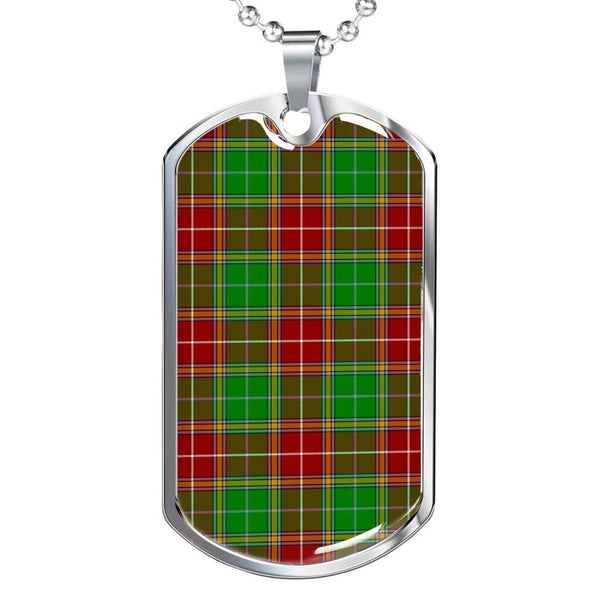 Scottish Baxter Modern Clan Tartan Military Dog Tag Necklace Tartan Plaid