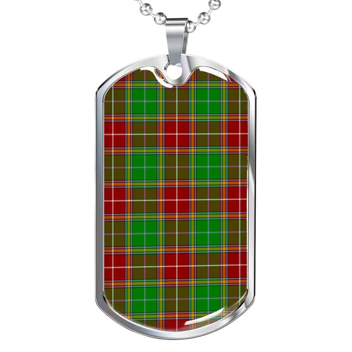 Scottish Baxter Modern Clan Tartan Military Dog Tag Necklace Tartan Plaid