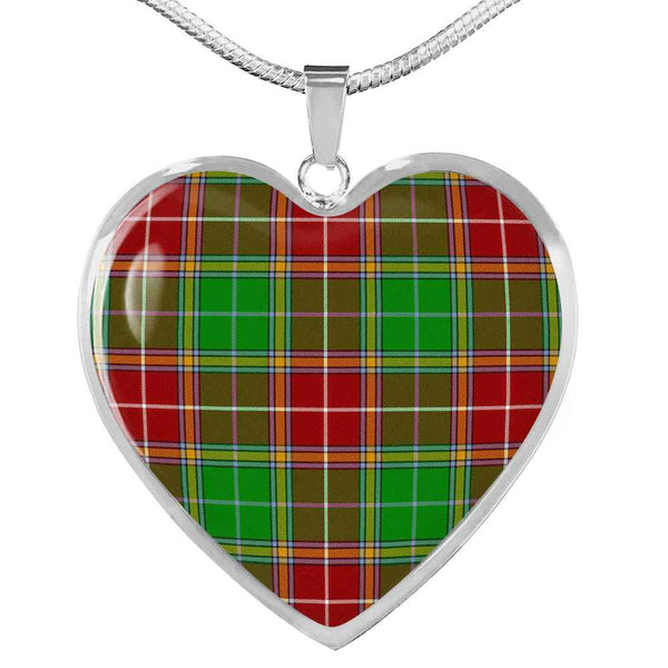 Scottish Baxter Modern Clan Tartan Necklace Heart Tartan Plaid 1
