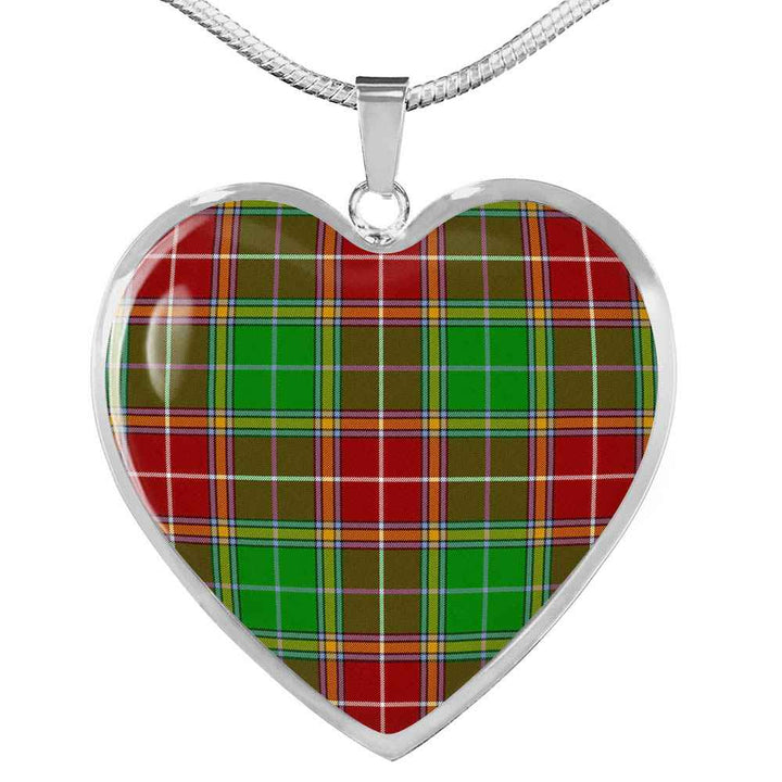 Scottish Baxter Modern Clan Tartan Necklace Heart Tartan Plaid 1