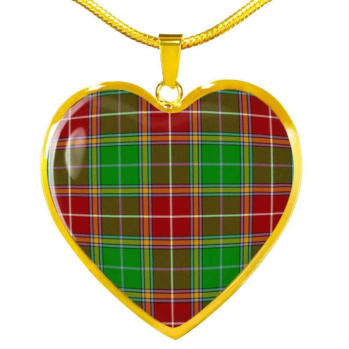 Scottish Baxter Modern Clan Tartan Necklace Heart Tartan Plaid 2