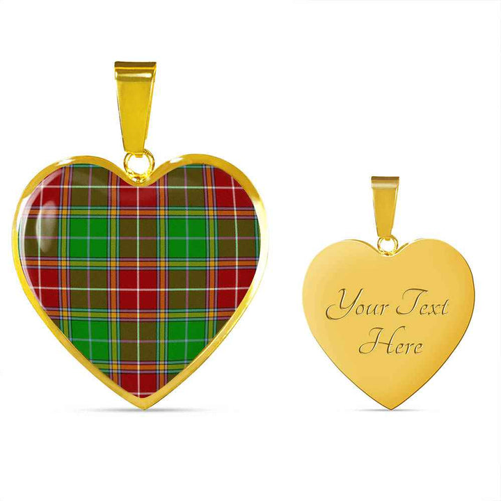 Scottish Baxter Modern Clan Tartan Necklace Heart Tartan Plaid 4