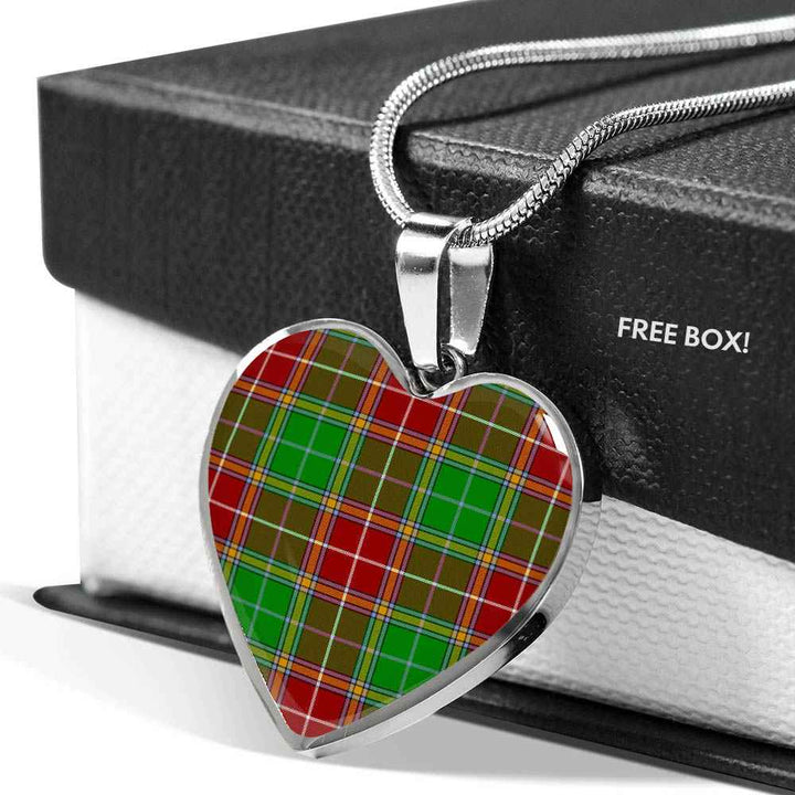 Scottish Baxter Modern Clan Tartan Necklace Heart Tartan Plaid 5