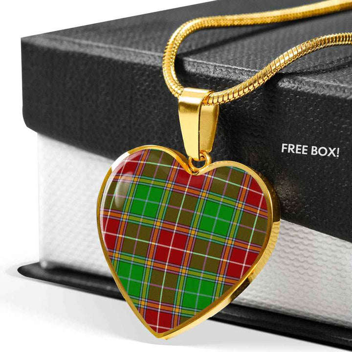 Scottish Baxter Modern Clan Tartan Necklace Heart Tartan Plaid 6