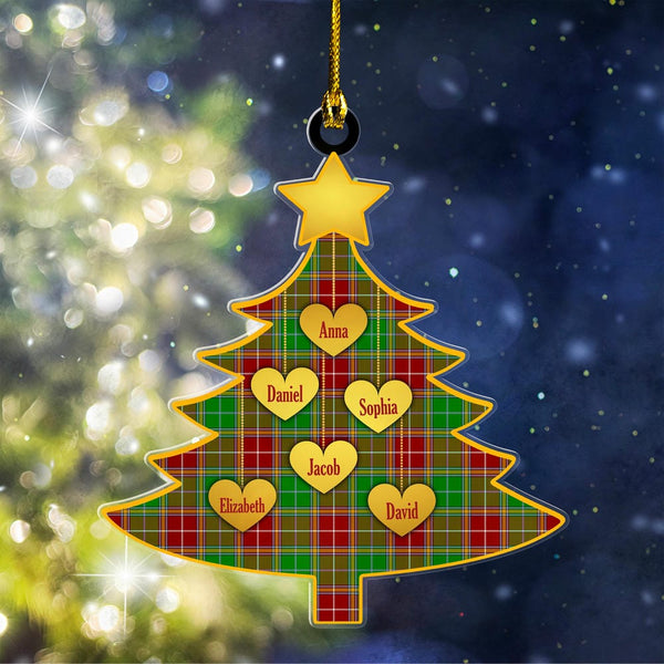 Scottish Baxter Modern Clan Tartan Ornament Custom Family Christmas Tree Tartan Plaid 1