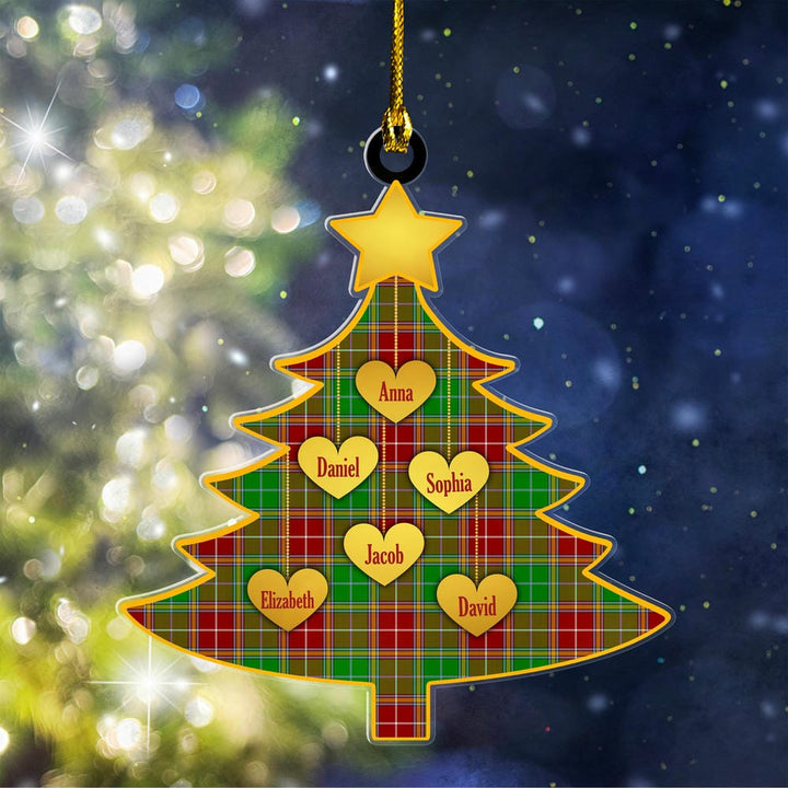 Scottish Baxter Modern Clan Tartan Ornament Custom Family Christmas Tree Tartan Plaid 1