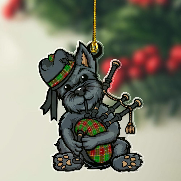 Scottish Baxter Modern Clan Tartan Ornament Scottish Terrier Plays The Bagpipes Tartan Plaid