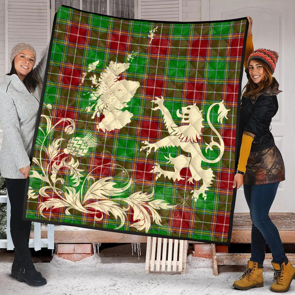 Scottish Baxter Modern Clan Tartan Quilt Rampant Lion with Thistle Tartan Plaid 2