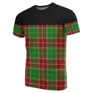 Scottish Baxter Modern Clan Tartan T-Shirt Horizontal Style Front Side Tartan Plaid