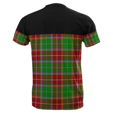 Scottish Baxter Modern Clan Tartan T-Shirt Horizontal Style Back Side Tartan Plaid