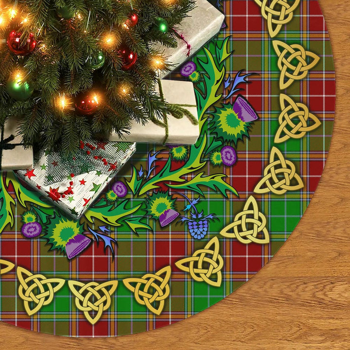 Scottish Baxter Modern Clan Tartan Thistle Celtic Knot Christmas Tree Skirt No Tassels Tartan Plaid 2