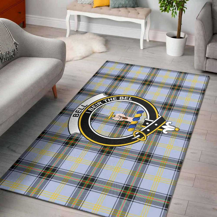 Scottish Bell Clan Crest Tartan Area Rug Tartan Plaid 1