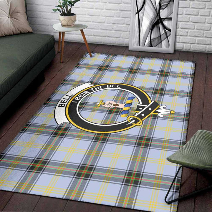 Scottish Bell Clan Crest Tartan Area Rug Tartan Plaid 3