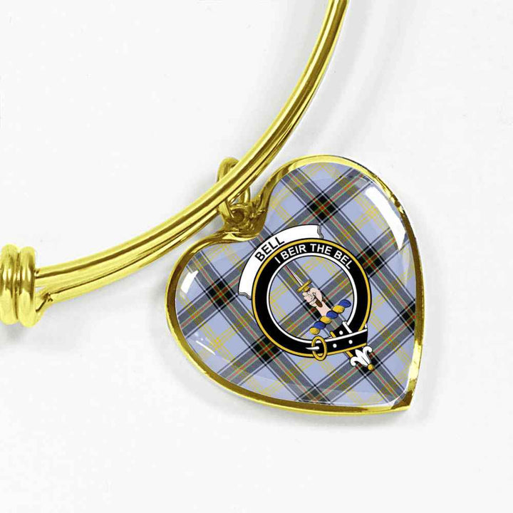 Scottish Bell Clan Crest Tartan Bangle Heart Tartan Plaid 2