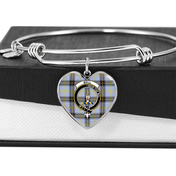 Scottish Bell Clan Crest Tartan Bangle Heart Tartan Plaid 5