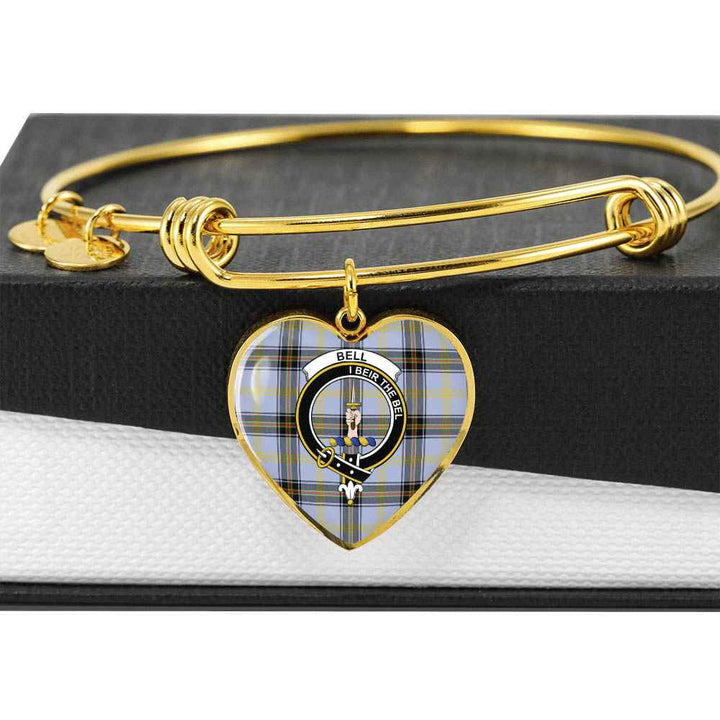 Scottish Bell Clan Crest Tartan Bangle Heart Tartan Plaid 6