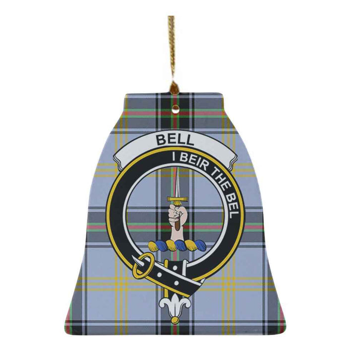 Scottish Bell Shape Clan Crest Tartan Ceramic Ornament Bell Shape Tartan Plaid