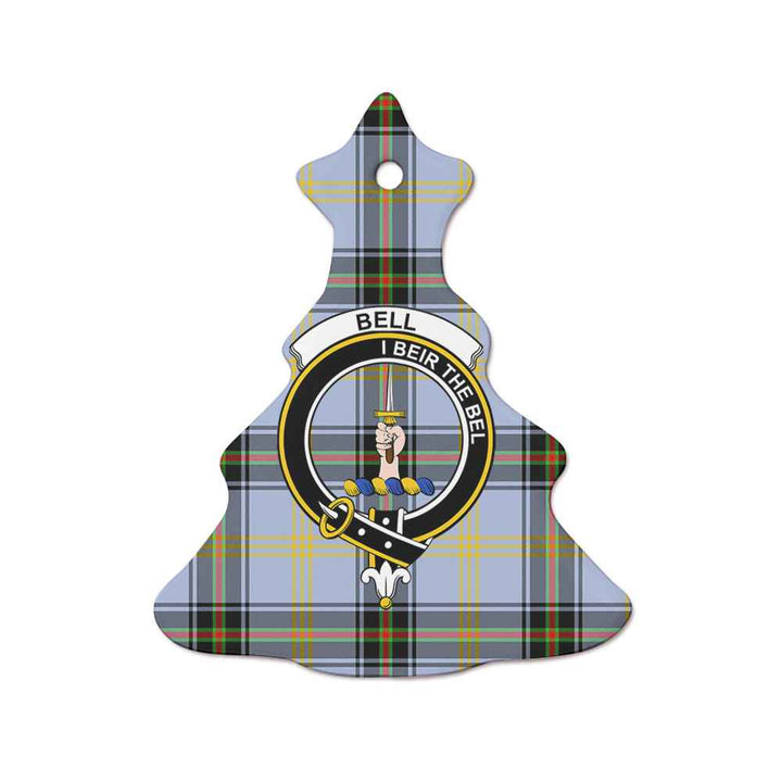 Scottish Bell Shape Clan Crest Tartan Ceramic Ornament Tree Shape Tartan Plaid