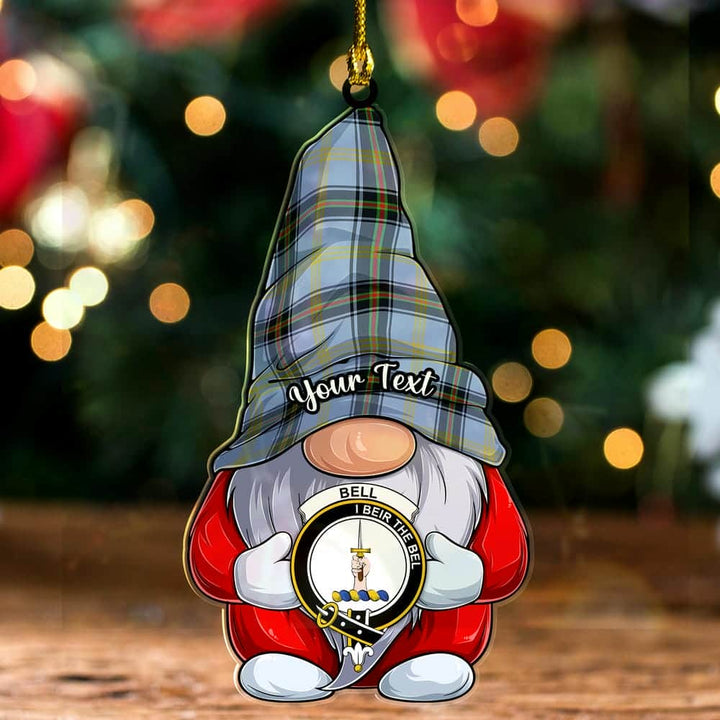Scottish Bell Clan Crest Tartan Christmas Gnome Ornament Custom Personalized Tartan Plaid 2