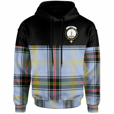 Scottish Bell Clan Crest Tartan Hoodie - Horizontal Style Front Side Tartan Plaid