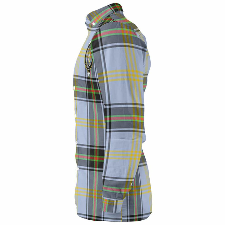 Scottish Bell Clan Crest Tartan Long Sleeve Shirt Tartan Plaid