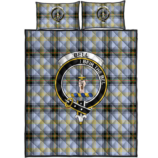Scottish Bell Clan Crest Tartan Quilt Bed Set Tartan Plaid 1