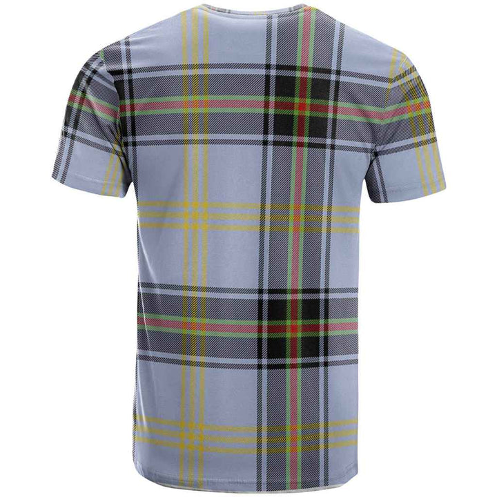Scottish Bell Clan Crest Tartan T-Shirt Back Side Tartan Plaid