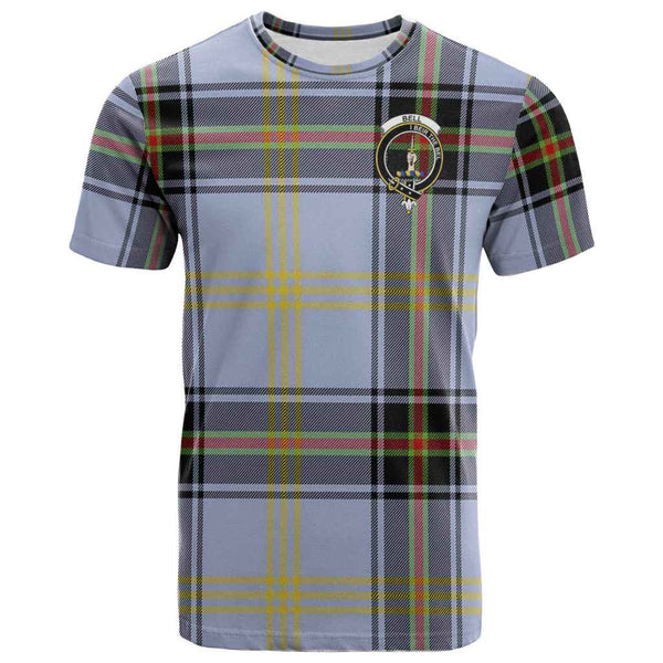 Scottish Bell Clan Crest Tartan T-Shirt Front Side Tartan Plaid