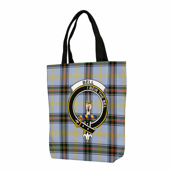 Scottish Bell Clan Crest Tartan Canvas Bag With Shoulder Strap Tartan Plaid 1