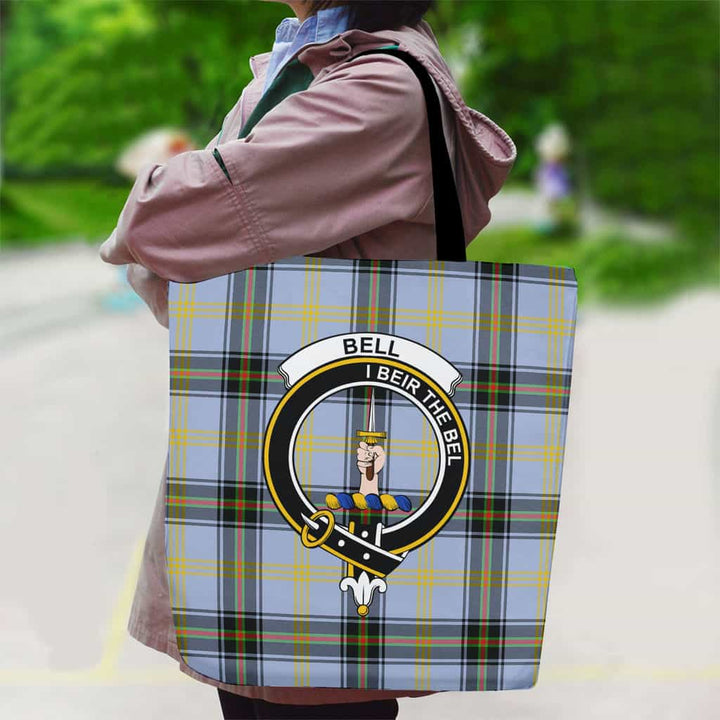 Scottish Bell Clan Crest Tartan Canvas Bag With Shoulder Strap Tartan Plaid 2