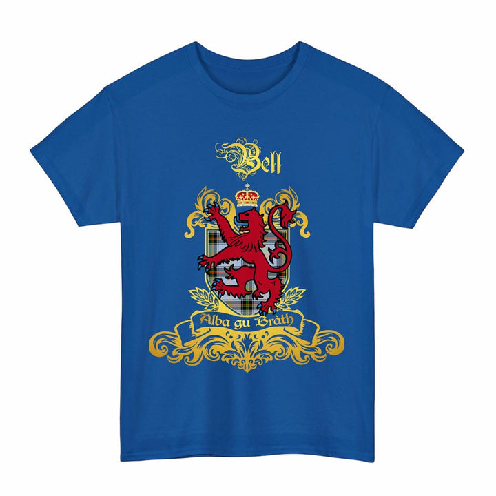 Scottish Bell Clan Tartan Lion Rampant of Scotland T-Shirt Tartan Plaid Royal Color