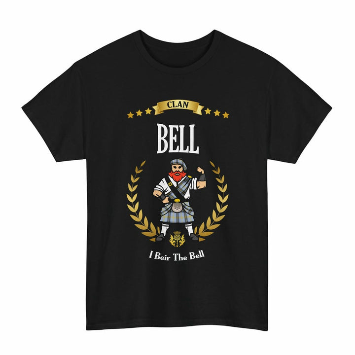Scottish Bell Clan Tartan T-Shirt - Motto Scotsman Tartan Plaid Black Color