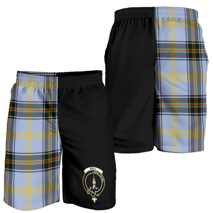 Scottish Bell of The Borders Clan Crest Tartan Half of Me Men's Shorts