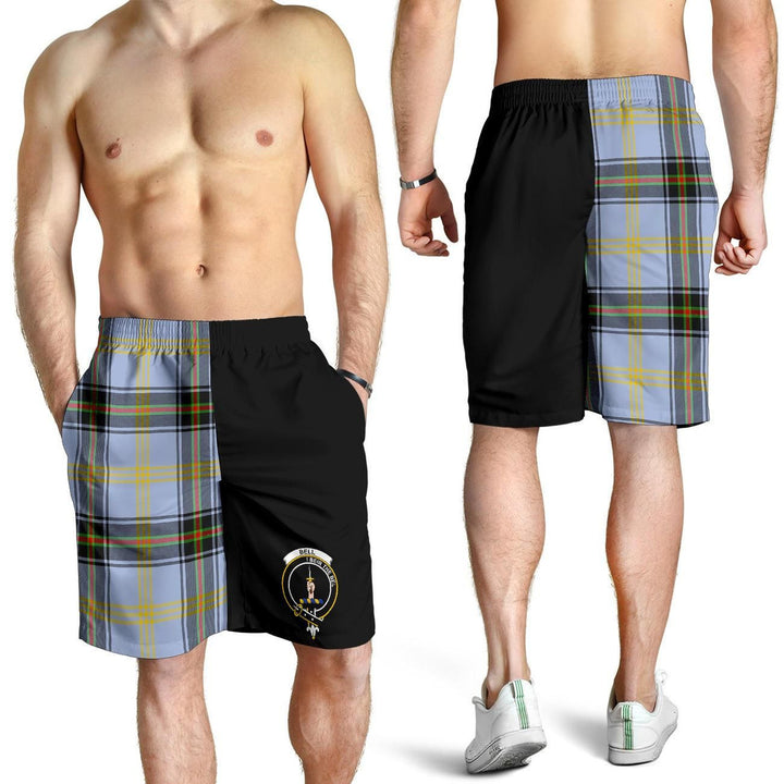Scottish Bell of The Borders Clan Crest Tartan Half of Me Men's Shorts