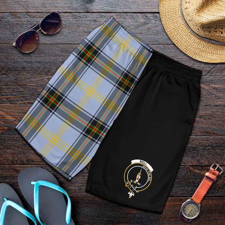 Scottish Bell of The Borders Clan Crest Tartan Half of Me Men's Shorts